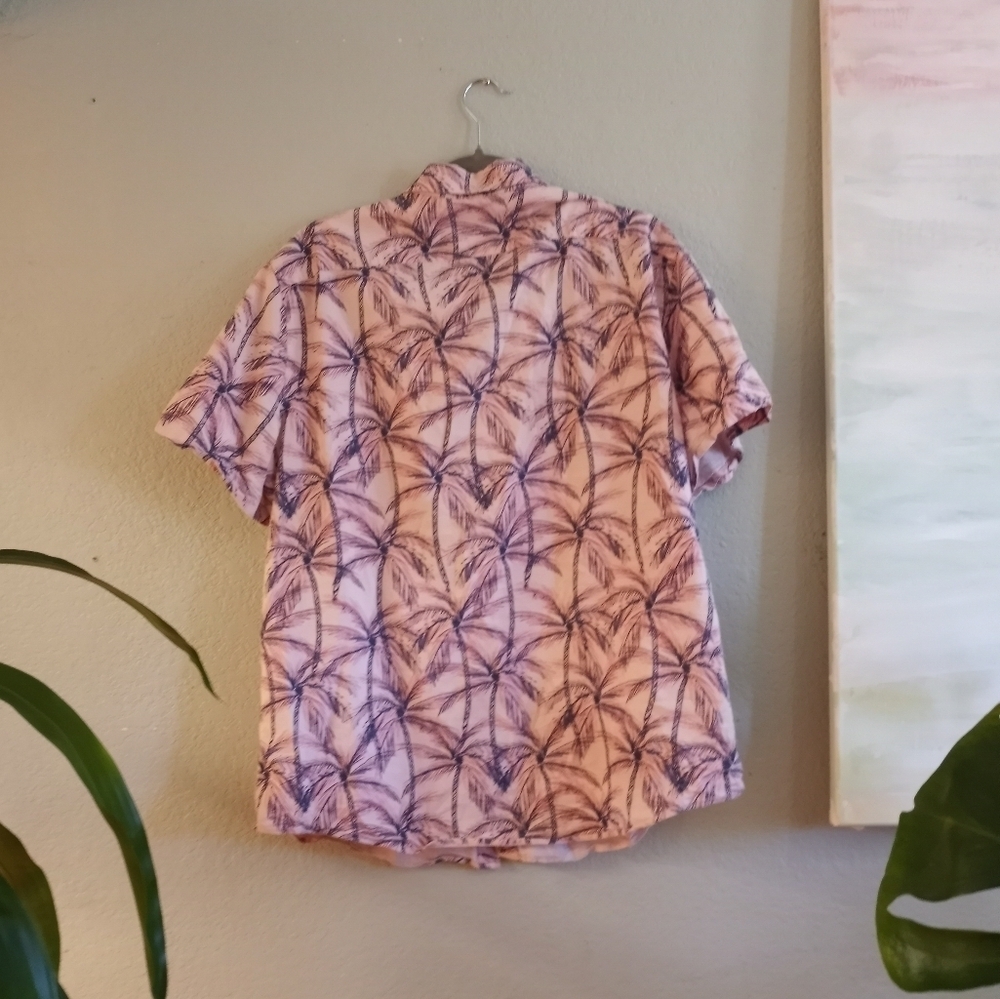 The Original Penguin Mens Pink Palm Shirt - Picture 5 of 5